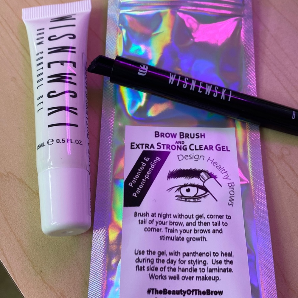 Brow brush & extra strong clear gel